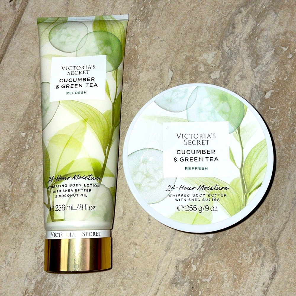 New•Lot of 2•Victoria’s Secret•Cucumber & Green Tea body lotion & body butter